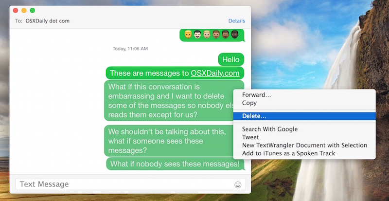 search imessage on mac for text