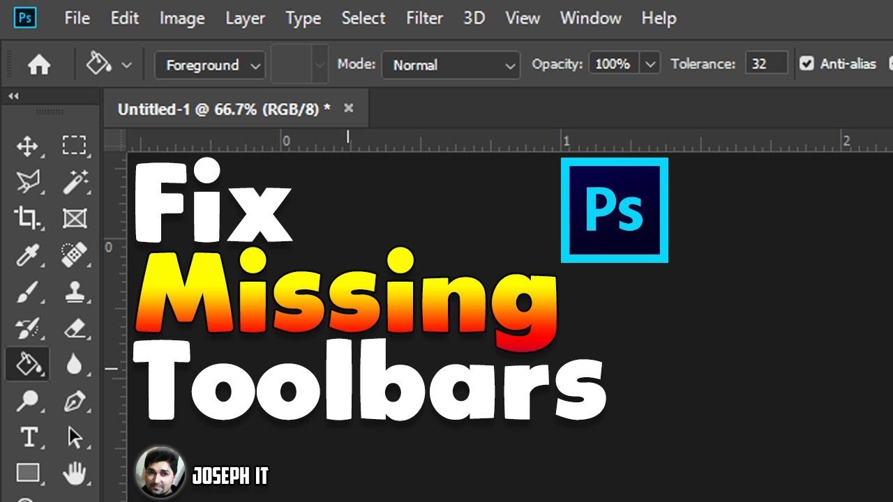 get my toolbar back on a mac for photoshop